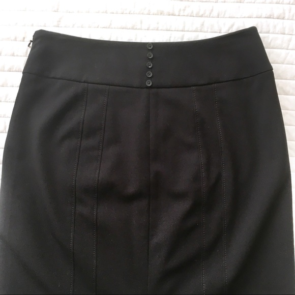 White House Black Market Black Pencil Skirt Sz 2 - Picture 7 of 8